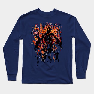 Burning Man Figure In Flames Long Sleeve T-Shirt